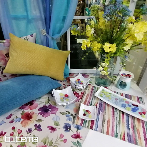 Gobelinstoff PASTELLBLUMEN