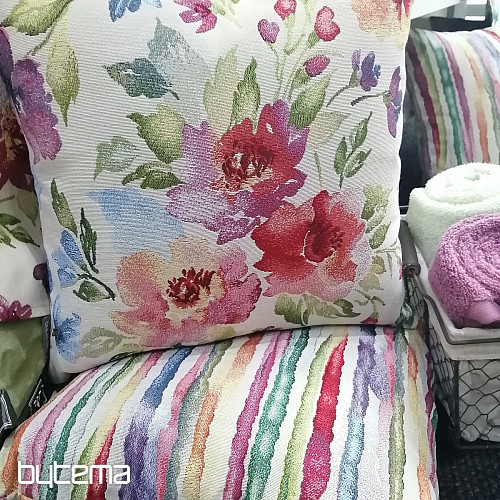 Gobelinstoff PASTELLBLUMEN