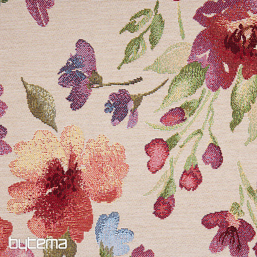 Gobelinstoff PASTELLBLUMEN