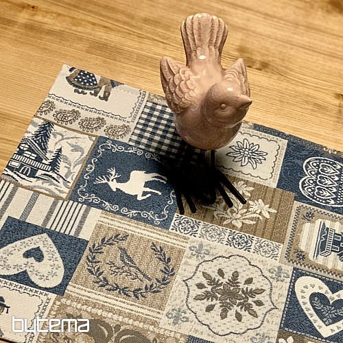 Tischset PATCHWORK HEART blau