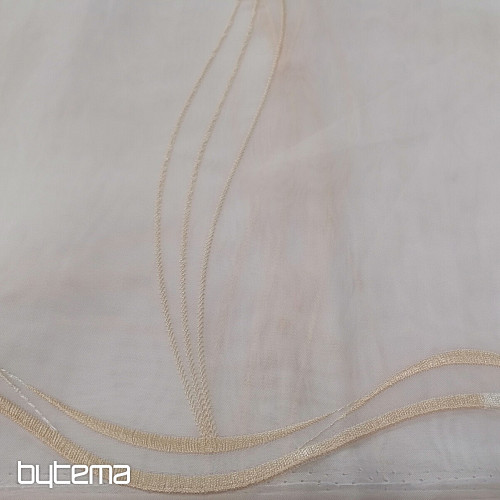 Moderne bestickte Gardine white - creme GERSTER 556/23