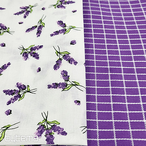 Baumwollhandtücher LAVENDEL WÜRFEL