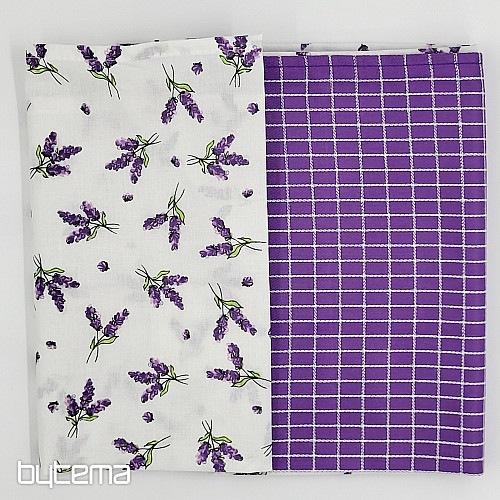 Baumwollhandtücher LAVENDEL WÜRFEL