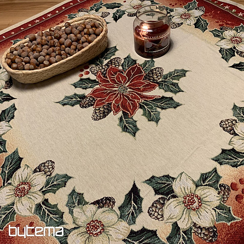 Gobelin-Tischdecke Weihnachtsrose DIBAR