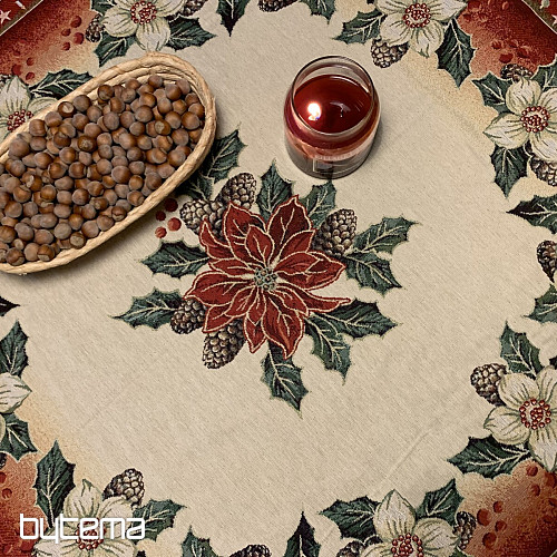 Gobelin-Tischdecke Weihnachtsrose DIBAR