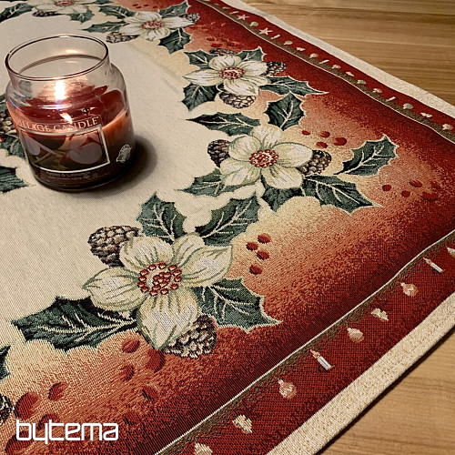 Gobelin-Tischdecke Weihnachtsrose DIBAR
