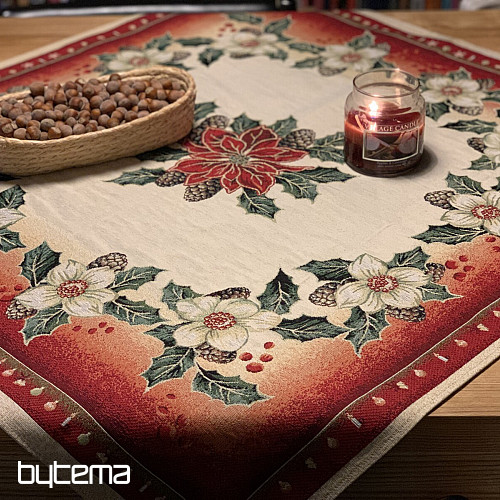 Gobelin-Tischdecke Weihnachtsrose DIBAR