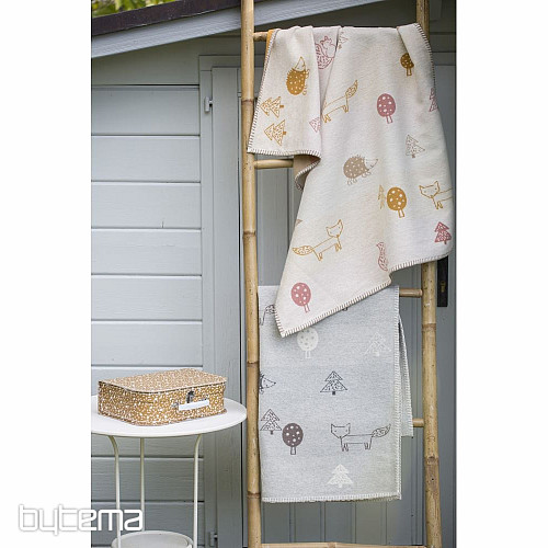 Baumwolldecke für Kinder DF Animals 100x75