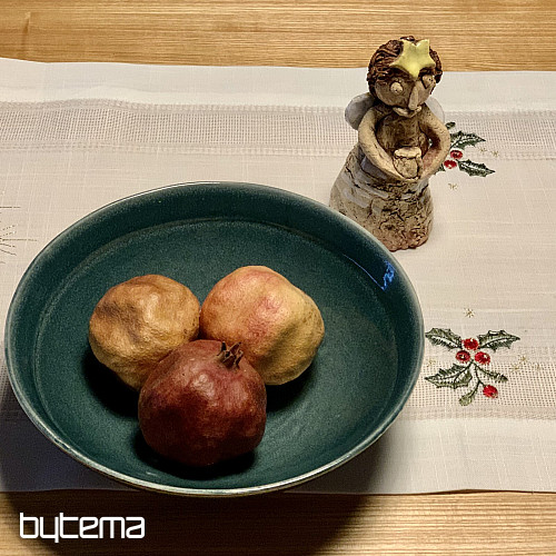 Gestickte Weihnachtstischdecken und Läufer KERZEN