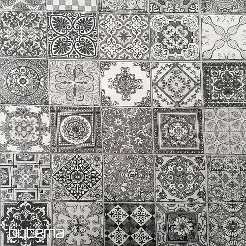 Dekostoff KERAMIKA grau