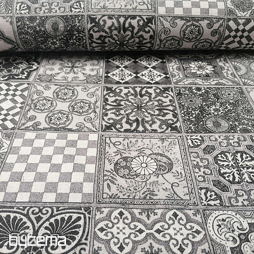 Dekostoff KERAMIKA grau