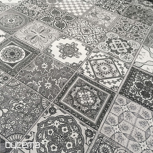 Dekostoff KERAMIKA grau