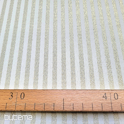 Dekorativer Jacquardstoff STREIFEN gold