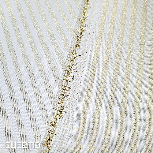 Dekorativer Jacquardstoff STREIFEN gold