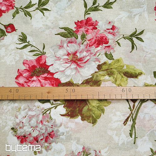Dekorationsstoff HORTENSE LEONE beige