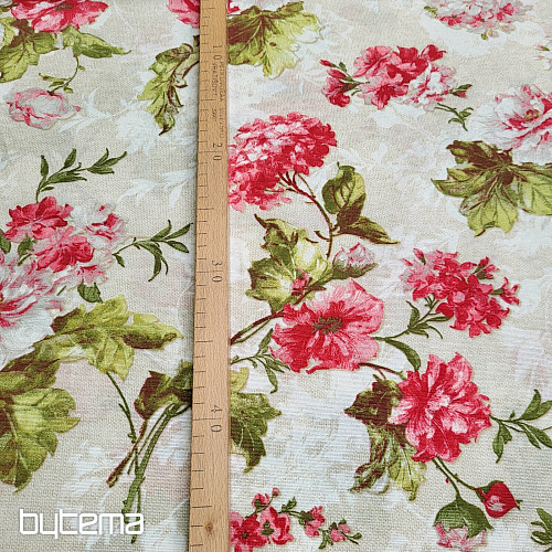 Dekorationsstoff HORTENSE LEONE beige