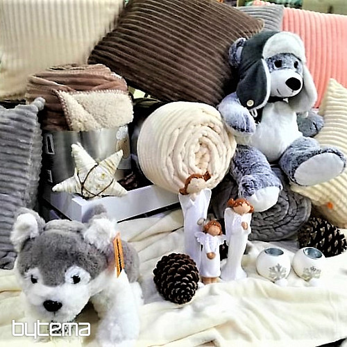 Wohndecke aus Microfaser EXTRA weich SCHAF Kunstsoff design,Nuss