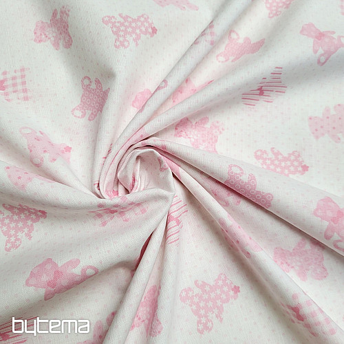 Baumwollstoff BABY TEDDY rose