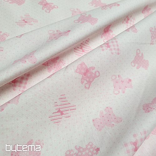 Baumwollstoff BABY TEDDY rose