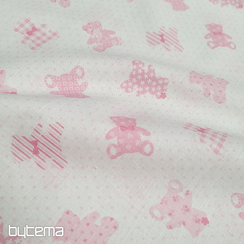 Baumwollstoff BABY TEDDY rose