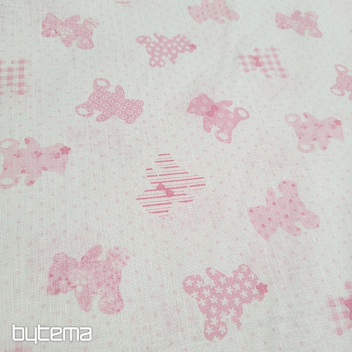 Baumwollstoff BABY TEDDY rose