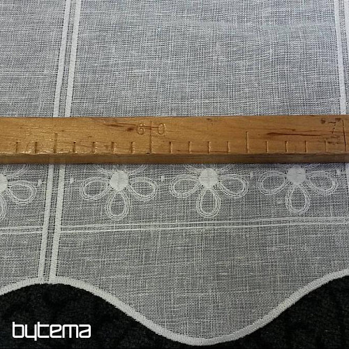 Gardine für Vitrage Blumen 11383 cremig