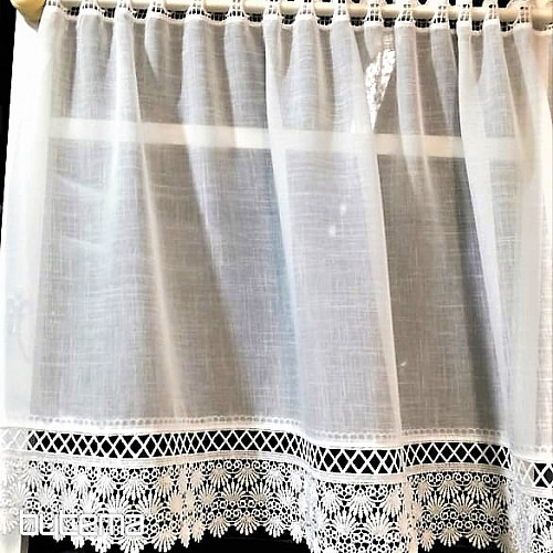 Gehäckelte Gardine für Vitrage 189 white