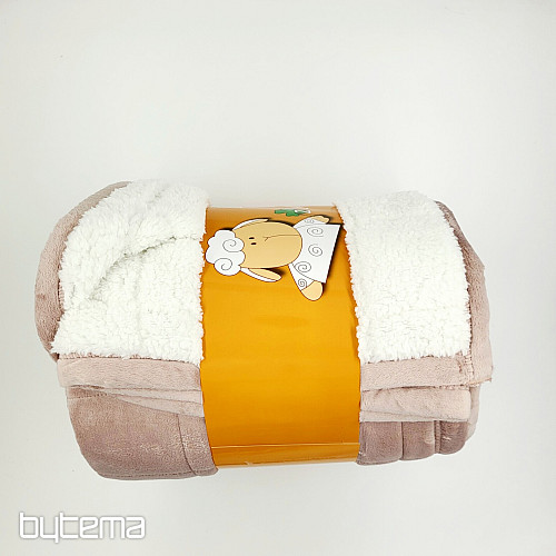 Wohndecke aus Microfaser EXTRA weich SCHAF Beig-grau