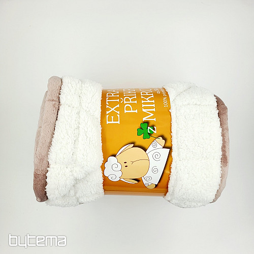 Wohndecke aus Microfaser EXTRA weich SCHAF Beig-grau