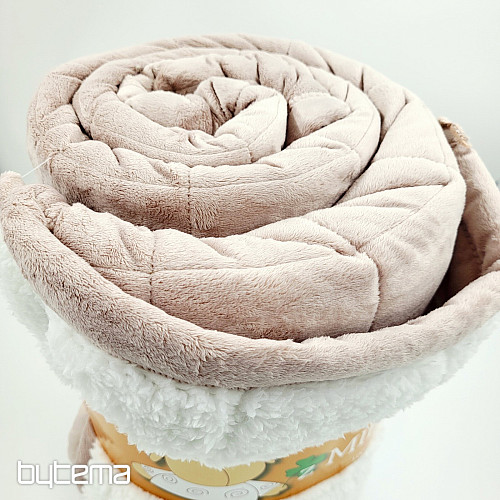 Wohndecke aus Microfaser EXTRA weich SCHAF Beig-grau