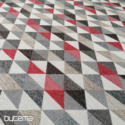 Polsterstoff  LUSA triangl rot