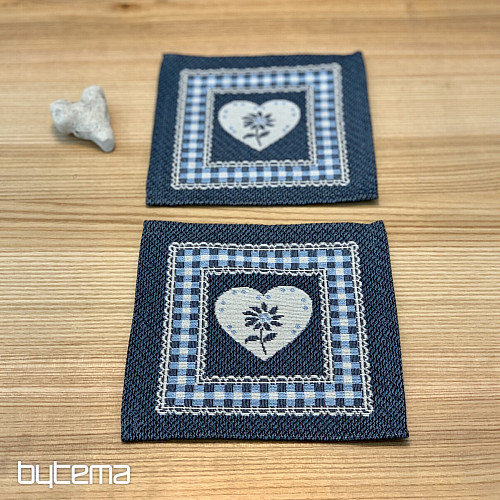 Gobelin-Tischdecke und Schal SELSKÁ JIZBA blau