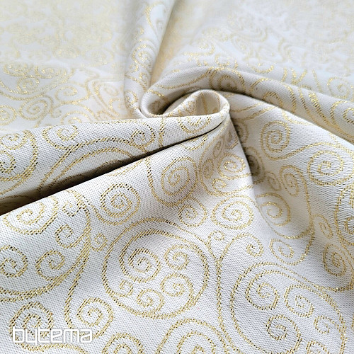 Dekorativer Jacquardstoff FLASH Ornament Gold