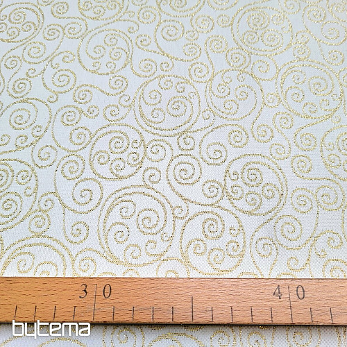 Dekorativer Jacquardstoff FLASH Ornament Gold