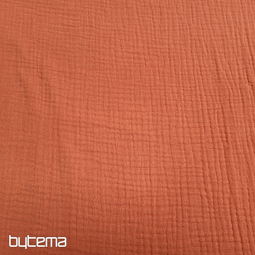 Baumwollstoff GAZE marsala