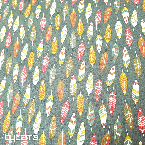 Baumwollstoff RETRO FEATHERS