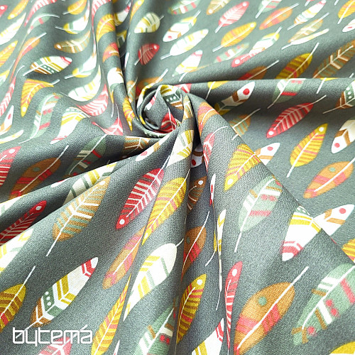 Baumwollstoff RETRO FEATHERS
