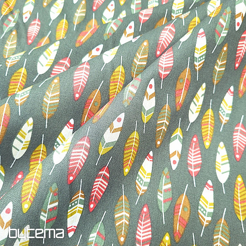 Baumwollstoff RETRO FEATHERS
