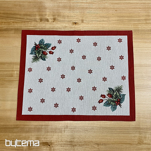 Gobelin-Tischdecke und Schal WEIHNACHTSKERZE