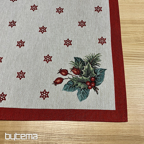 Gobelin-Tischdecke und Schal WEIHNACHTSKERZE