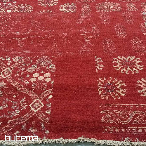 Luxus-Wollteppich DJOBIE PATCH rot
