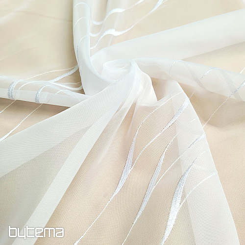 Moderne bestickte Gardine white GERSTER 195/0001