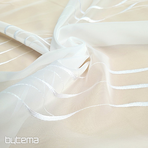 Moderne bestickte Gardine white GERSTER 195/0001