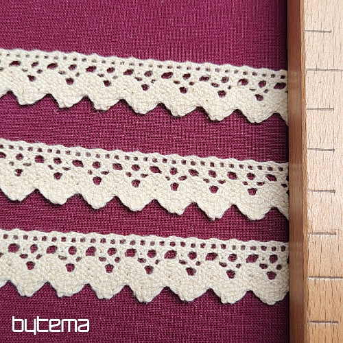 Baumwollspitze 5420 16mm creme matt