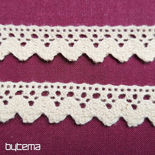 Baumwollspitze 5420 16mm creme matt