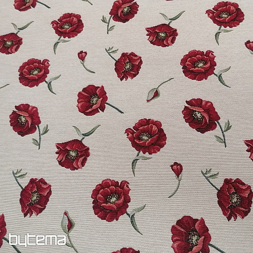 Gobelinstoff MOHNBLUMEN