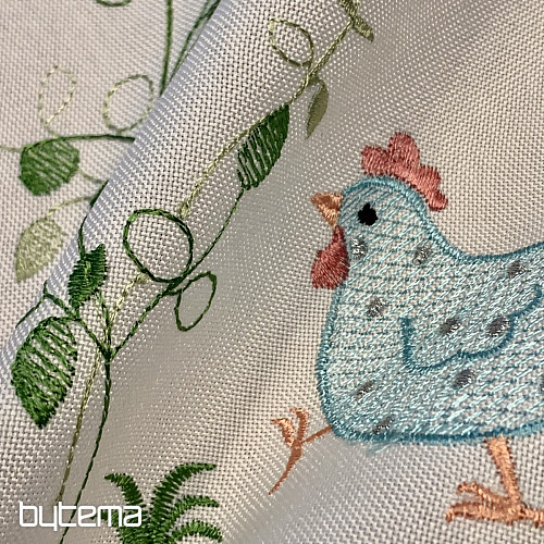 Bestickte Tischdecken und Tücher HEN blau