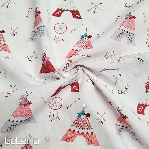 Baumwollstoff INDIAN TEEPEE