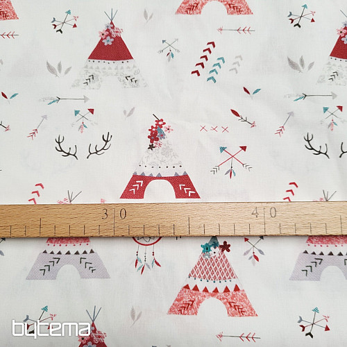 Baumwollstoff INDIAN TEEPEE
