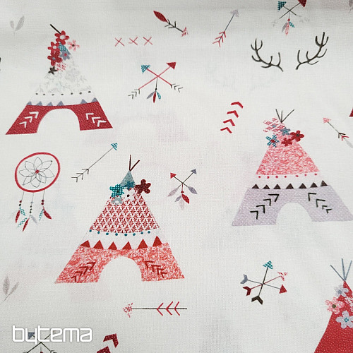Baumwollstoff INDIAN TEEPEE